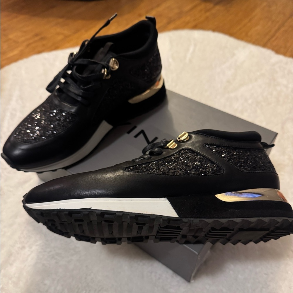 Black and Glitter Sneakers